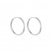 Cercei rotunzi argint Ø17 mm x 1,5 mm Hoops DiAmanti ALSS0114E-AS